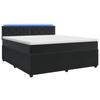 Box Spring Bed with Mattress Black 140 X 200 Cm Velvet