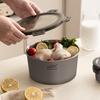 Round Food Storage Box 300-1100ml Fresh-Keeping Box Portable Camping Lunch Box  Freezing & Heating