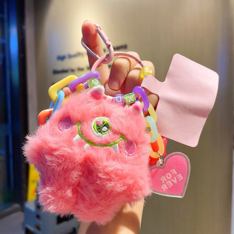 

Monster Lovable Plush Keychain Soft And Cuddly Toy Great For Friends And Gifts Family розовый
