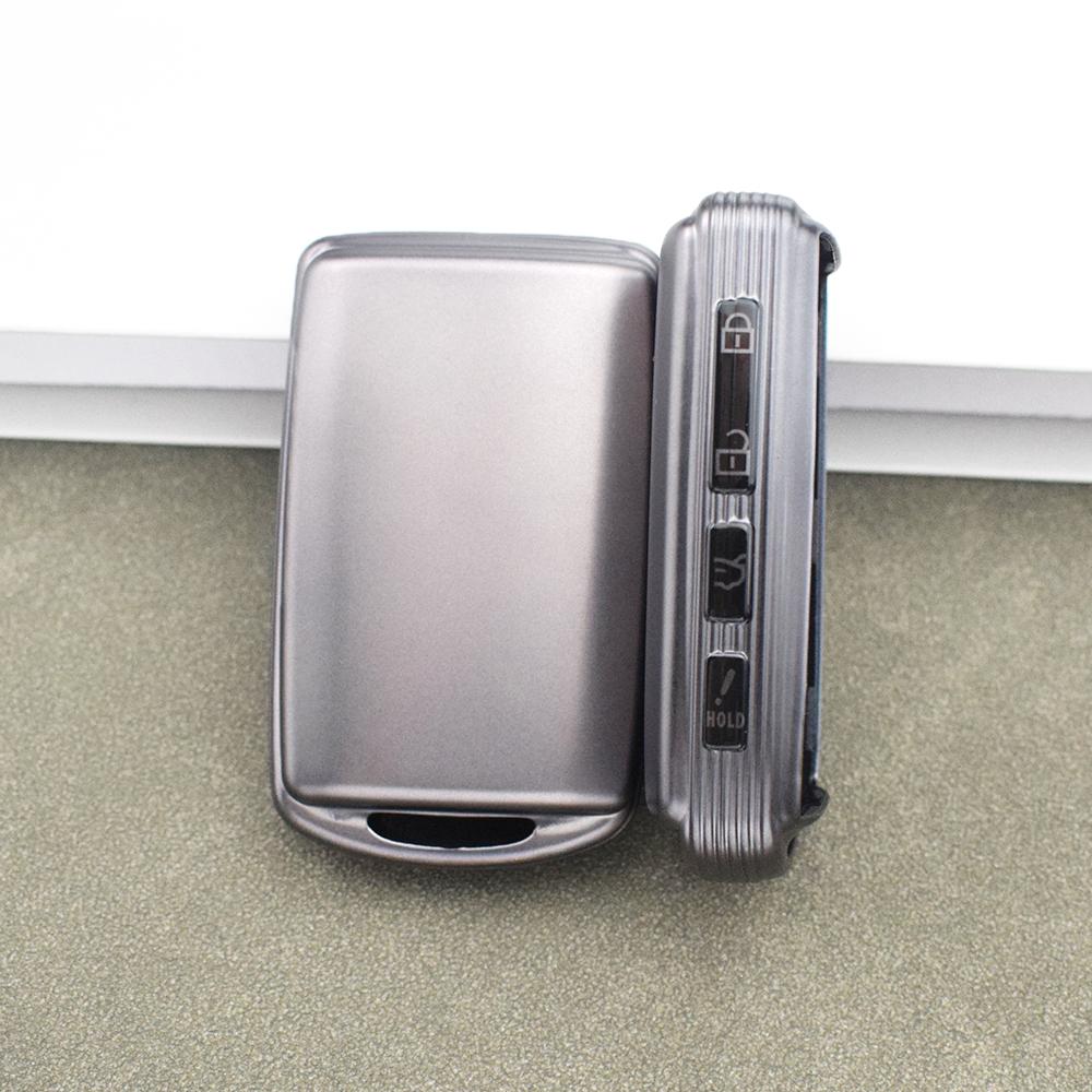 

3/4 Кнопки Чехол-накладка для ключа автомобиля из ТПУ цвета серый металлик Автомобильный корпус Брелок Для Mazda CX8 CX9 CX4 3 Alexa CX-30 CX30 CX5 CX 5 CX-5 Аксессуары 4 buttons key cover серый