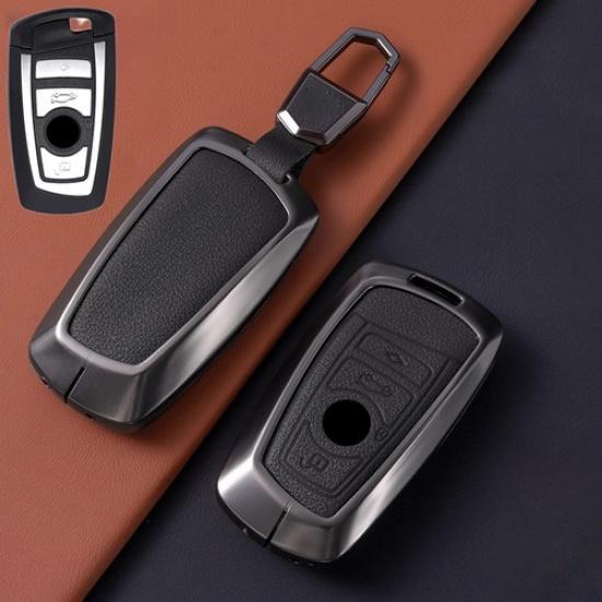 Zinc Alloy Leather Car Key Fob Case Cover For BMW F10 F30 1 2 3 4 5 X2 X3 X4 X5