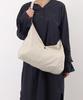 Cuco New Logo Tape x Wrinkled Nylon One-Shoulder BagA4 Fit, 2413111204, Ivory (004)