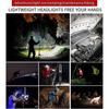 COB LED Headlamp, Powerful USB Rechargeable Head Torch, Waterproof Headlight 2000 Lumens 2pcs, Helmet Work Light, for Camping, Car Maintenance and Con