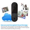 Wireless Video Doorbell with Mic & Speaker Night View Camera Rechargeable Electronic Doorbell Camera for Home Safety Protection