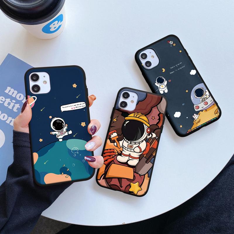 

Мягкий чехол из ТПУ для iPhone 13 12 11 Pro Max XR X Samsung A52 A32 A50 A51 S21 A12 S10 A30 S8 S9 Xiaomi Mi 11 Redmi Note 10 9 8 7 Huawei Cover Astronaut Cover