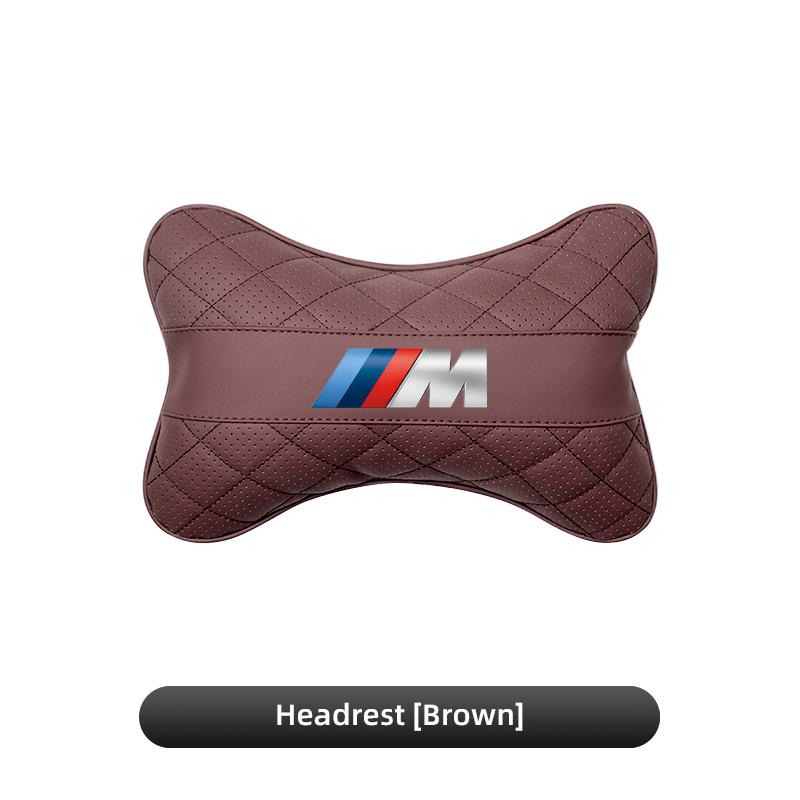 BMW Car Seat Leather Neck Pillow Headrest Car Sticker For BMW M E46 E90 E60 F30 F10 E39 E36 F20 G30 G20 E87 E92 E91 E30 F11 F31 NWHCY1
