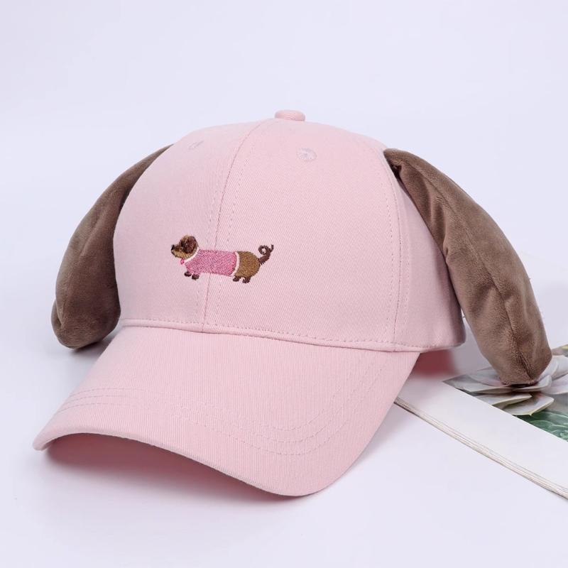 Women Baseball Hat Cartoon Lovely Cartoon Fun Dachshund Hat for Idol Concert Shows Embroidery Caps for Adults
