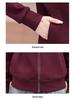 2025 Versatile Women's Stand-up Collar Double Zipper Cardigan: Casual Long Sleeve Sports Jacket