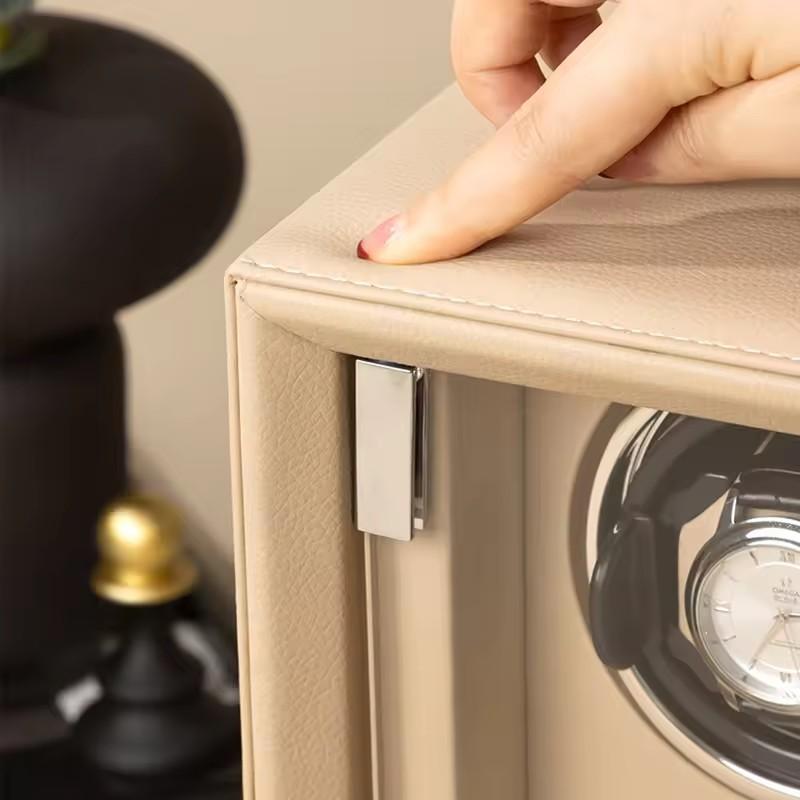 Leather Watch Winder Box Mechanical Watch Automatic Winding Device Household Multi Slot Shaker Men's Watches Storage Display Box