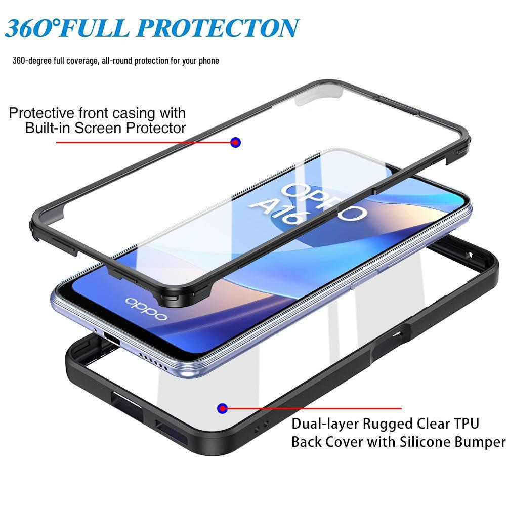 Dahili Ekran Koruyuculu OPPO A79 & Realme C30 Kılıfı - Darbeye Dayanıklı, Her Şeyi Kapsayan Koruyucu Kılıf
