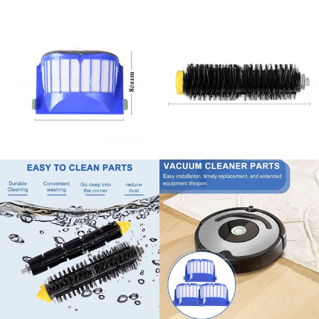 For Irobot Roomba 500 And 600 Series Replacement Parts With Filter Brush And Wheel For House