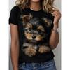 Women's T Shirt Print Graphic Animal Dog Vintage Stylish Classic Short Sleeve Crew Neck V Neck Regular Tops Casual Daily