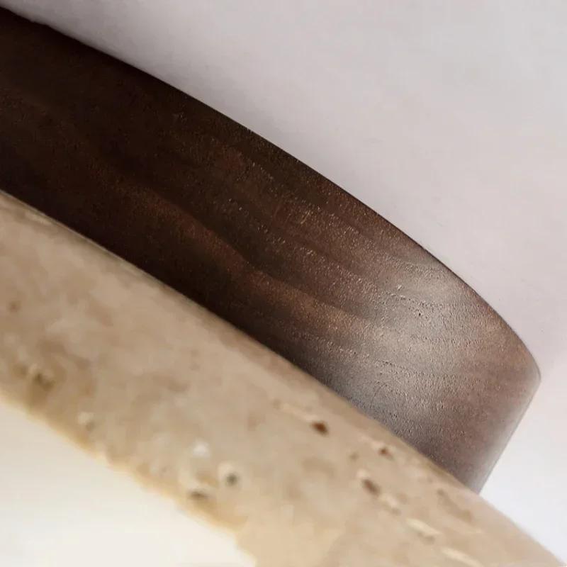 Modern Traverten Taş Tavan Lambası Koridor Fuaye Yatak Odası Koridoru Gömme Merdiven İç Aydınlatma Armatürü Ev Dekoru