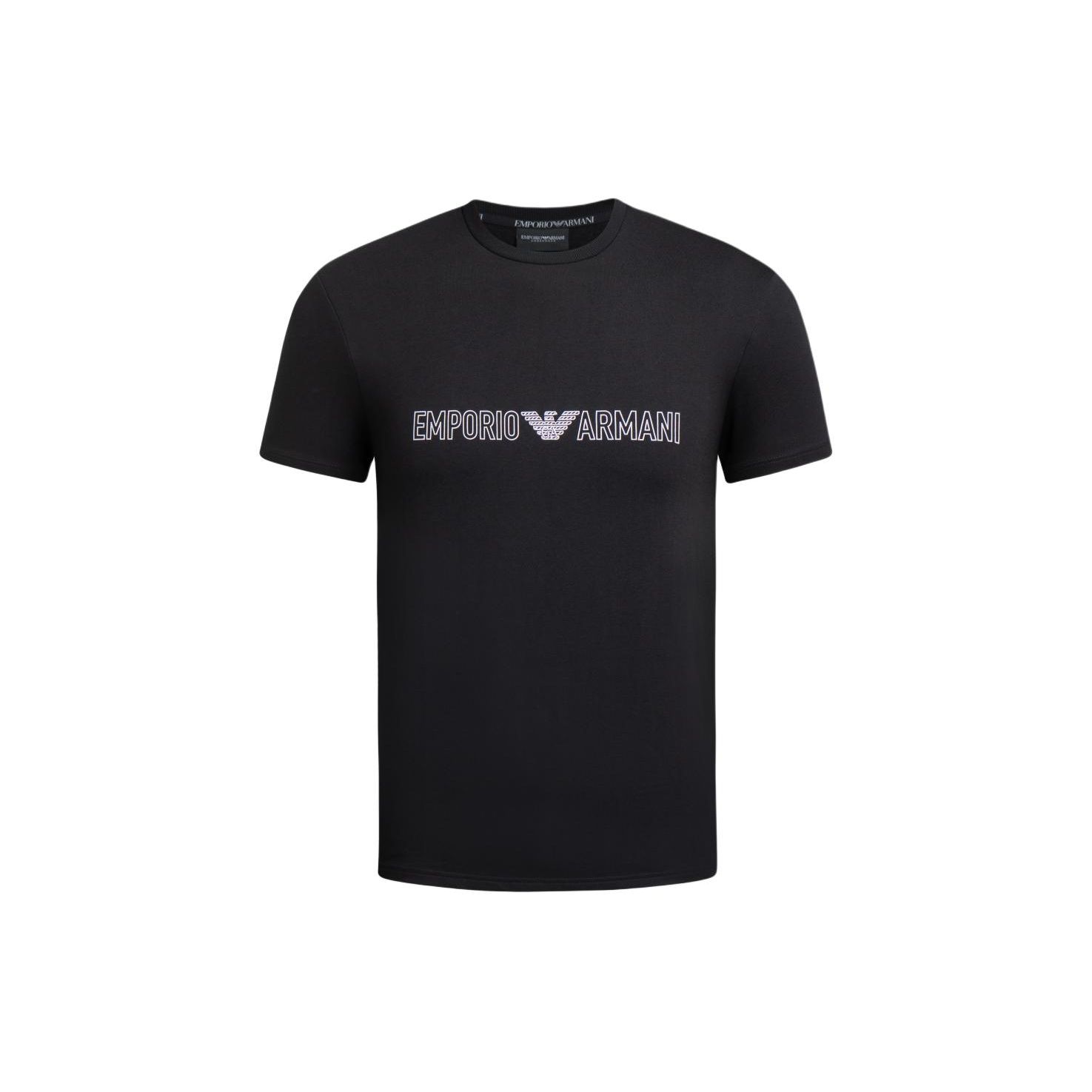 Emporio Armani Ss24 Letter Logo Print Short Sleeve T-Shirt Men Tops Black 110853-4R566-00020 S