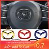 2025 Heiß 1 Stück ABS Auto Lenkrad Mittel Emblem Aufkleber für Mazda 3 CX3 CX4 CX5 CX7 CX8 CX9 CX30 RX7 Atenza Axela Innenraum Dec