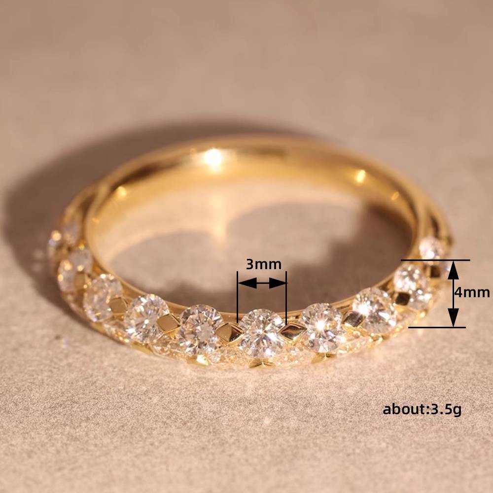 Xiaomi Huitan Thin Women Gold Color Ring Minialist Party Daily Versatile Inlaid Bright Cubic Zirconia Chic Accessories Trendy Jewelry