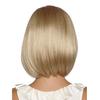 Blonde Short Straight Bob Synthetic Wig with Bangs for Women Heat Resistant Cosplay Party Daily Natural Hair Style