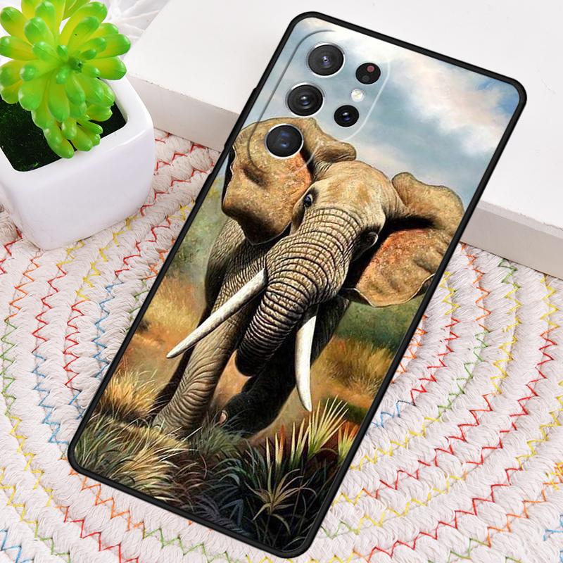 FOREST ELEPHANT Animal Phone Case for Samsung Galaxy note 10 pro S26 Ultra S23 S24 FE S25 S21 S22 PLUS shockproof Cove