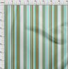 oneOone Cotton Flex Olive Green Fabric Stripes Diy Clothing Quilting Fabric Print Fabric By Yard 40 Inch