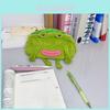 Large Capacity Plush Frog Pen Bag With Creative Style For School And Office Use