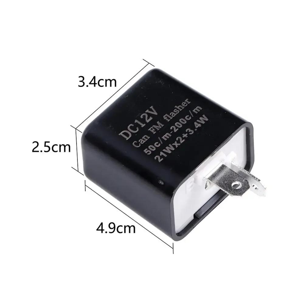 Releu LED Intermitent Motocicletă 2 Pini Frecvență Reglabilă Semnalizare Intermitent Indicator Relee Intermitente Pentru Accesorii Motocicletă