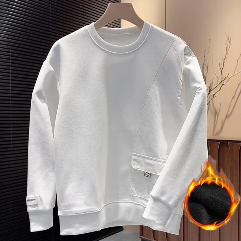 2025 new sweater bottoming shirt men's long-sleeved t-shirt autumn clothes top fashion trend daily warm European version