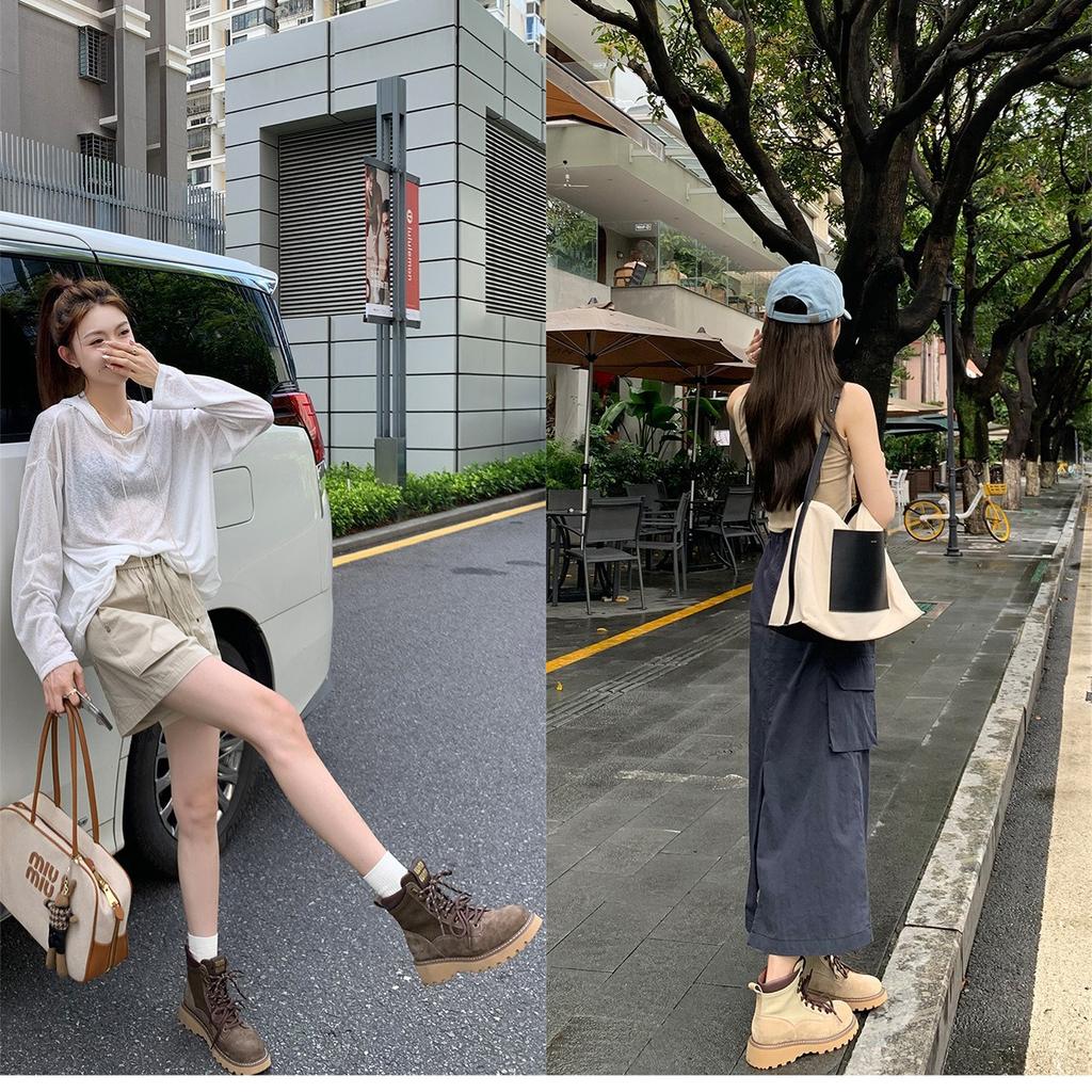 Studiolee British style fashionable low-top short boots round head platform classic Martin boots women's spring and autumn models