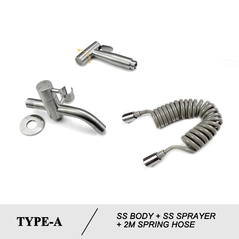 Edelstahl Toiletten Handbrause Bidet Armatur Sprühkopf Bidet Set Sprühkopf Toiletten Sprühkopf Badezimmer Selbstreinigende Dusche Shattaf Wasserhahn