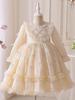 2025 Girls' Princess Elsa Tulle Dress for Autumn/Winter - Little Girl's Puffy Birthday Party Outfit