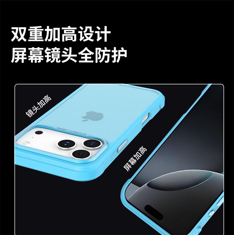 Applicable To iPhone16plus Skin-sensitive Mobile Phone Case TPU + PC Metal Frame Apple 17 Anti-drop Mobile Phone Case