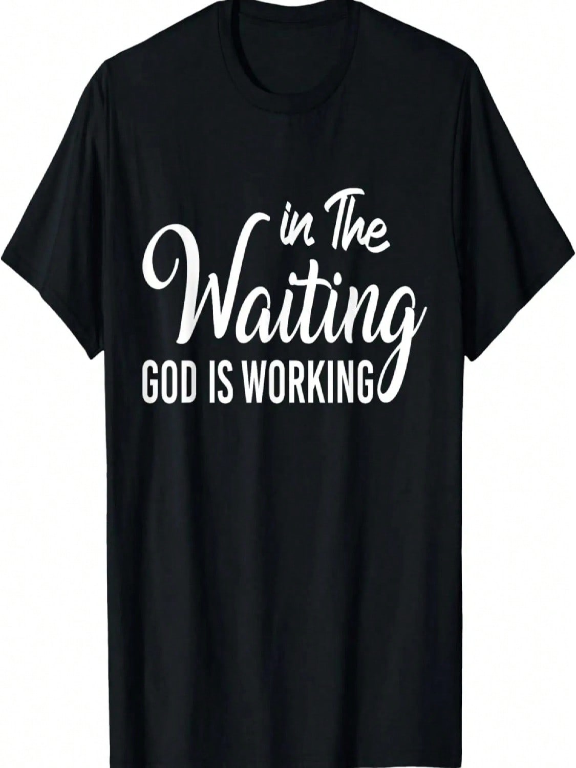 In The Waiting God Is Working Funny Easter Day T-Shirt S разноцветный
