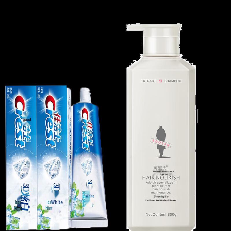 

Зубная паста Crest 3D White Arctic Mint и набор для ухода за волосами Adolf