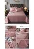 All-Season Solid Color Quilted Bedding Set with Duvet Insert and Cotton Padding