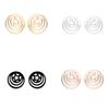 Elegant Geometric Asymmetrical Hollow Star Earrings - Stainless Steel Ear Studs for Versatile Fashion