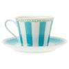 Noritake Cup Saucer Both Coffee and Carnival Light Fine & (for Tea), 250cc, Blue, Porcelain, T002B/M-253