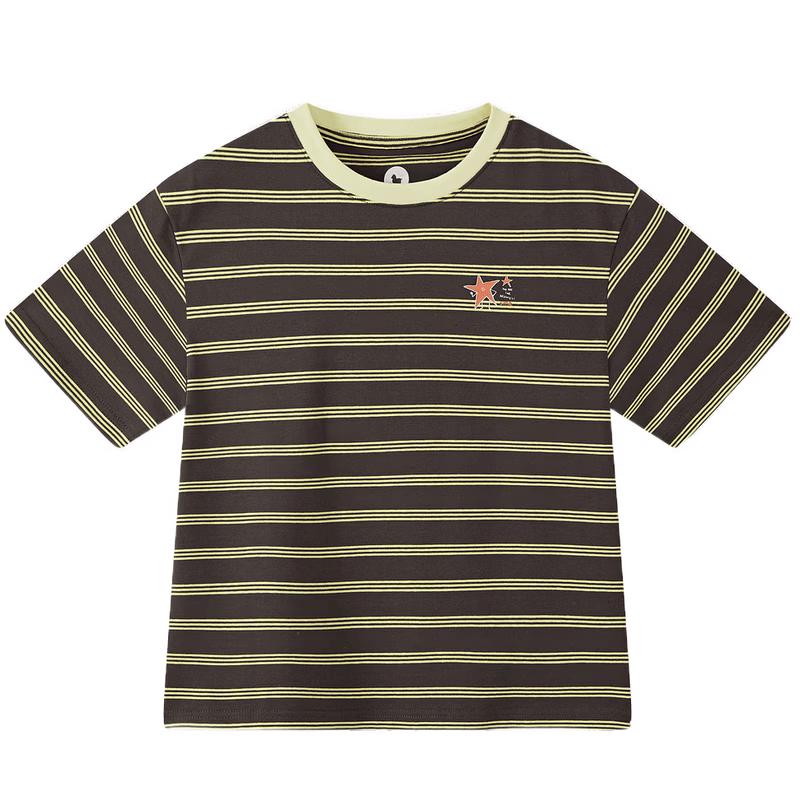 MQD Boy s Collegiate Street Style Striped Short-Sleeve T-shirt 110cm кофейный