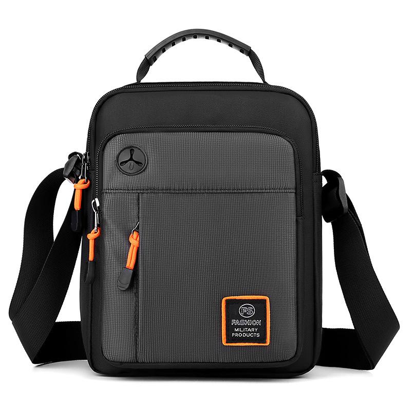 Einfache und geräumige Umhängetasche, lässige Umhängetasche aus Oxford-Gewebe, mehrlagige Kassierstandtasche, Herren-Schultertasche.