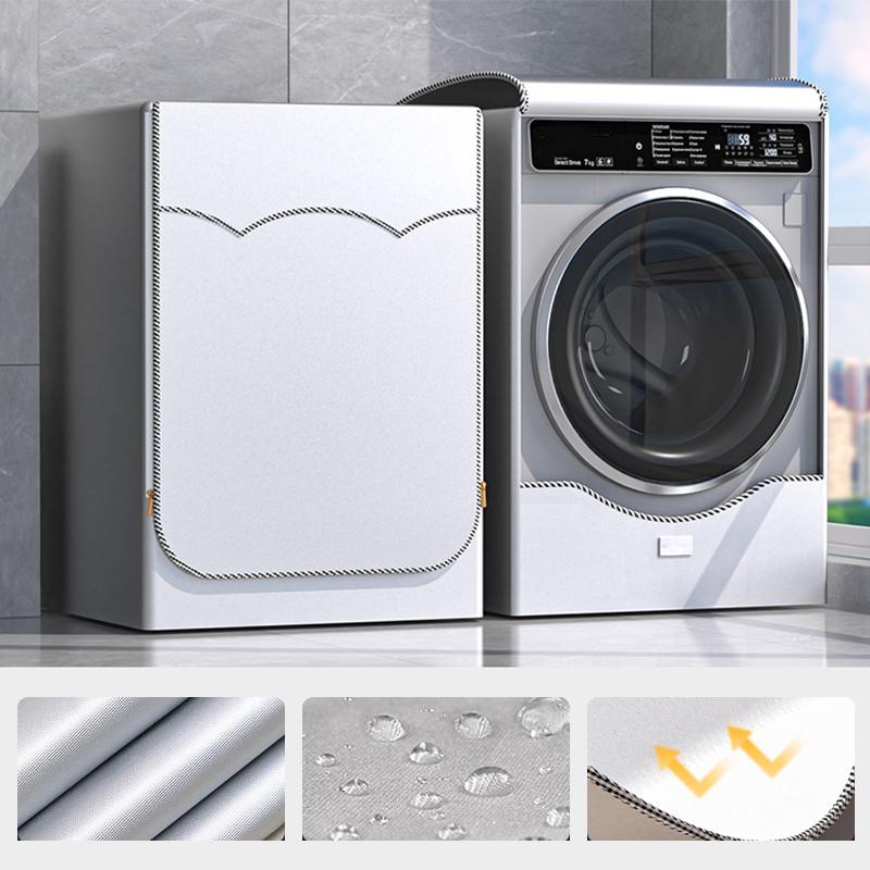 Oxford Cloth Washing Machine Cover Waterproof Thicken Dust Proof Sunscreen Washing Machine Protective Cove S/M/L S