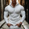 Trendy Men's Slim Fit Knitting Hoodies Casual Solid Color Hooded Sweatshirts for Men Outdoor Fashion Hoodie