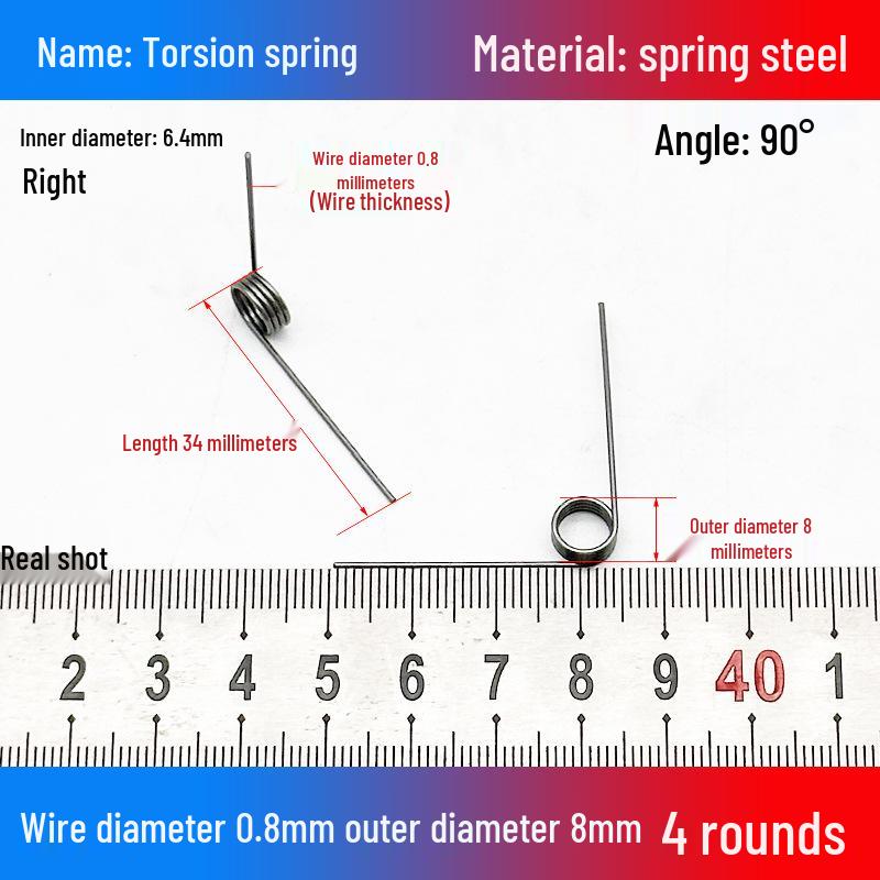 Torsion Spring Steel 0.3-3.0 for 90/180° Clip Trash Can