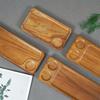 Wooden Tea Coffee Tray Fruit Dessert Candy Dish Wooden Decorative Bread Snack Cake Food Dish Tray Tableware