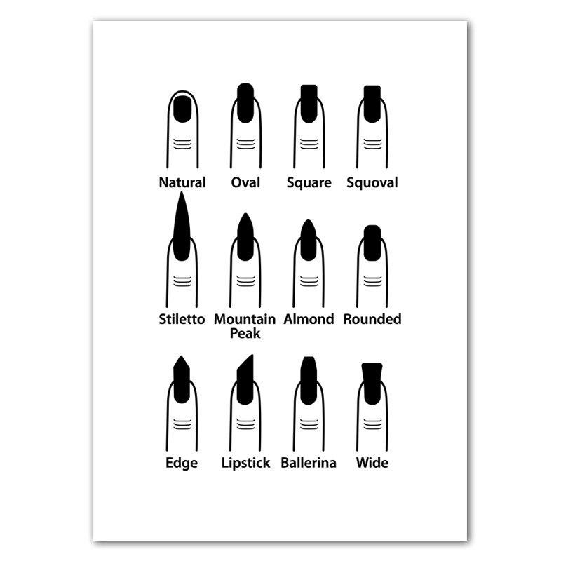 Nail Beauty Makeup Wall Decor Canvas Painting Eyebrow Canvas Art Poster Fashion Salon Quote Picture Girl Bedroom Prints HD2779