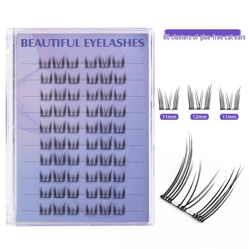 

120 Clusters Glue-Free Reusable Camellia False Eyelashes | Natural, Soft, Self-Adhesive Standard