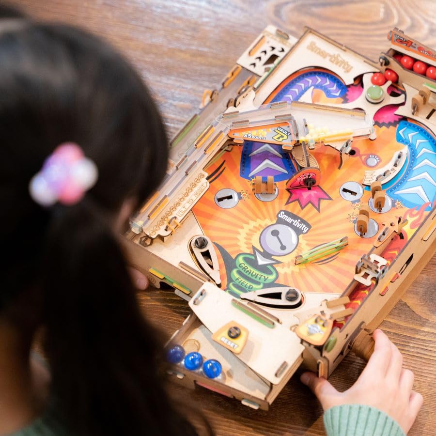 Smartivity Pinball Craft a fun and educational toy for ages 8 and includes Japanese STEAM DIY and is perfect for elementary and lower Kit, up,