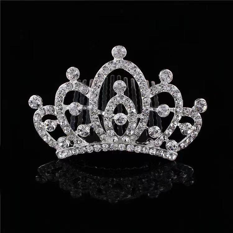 Korean Children's Rhinestone Hair Accessories Headband Comb Sweet Diamond Hair Comb Birthday Gift Princess Birthday Hair Comb Crown