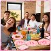 96 Pcs Pink 15Th Birthday Party Plates For Girls 15 Birthday Paper Plates Napkins Disposable Supplies Decorations Tableware Set F