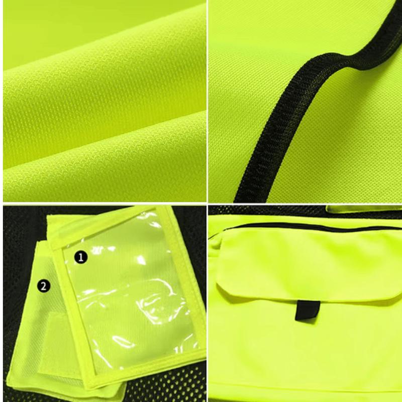 High-Visibility Multi-Pocket Reflective Safety Vest