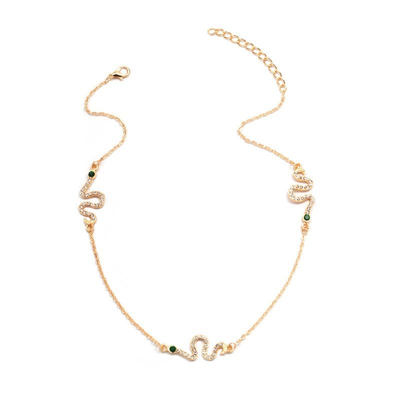 Wish new products full of diamond snake necklaces, celebrity banquet jewelry sets, fashionable and personalized collarbone chains for women