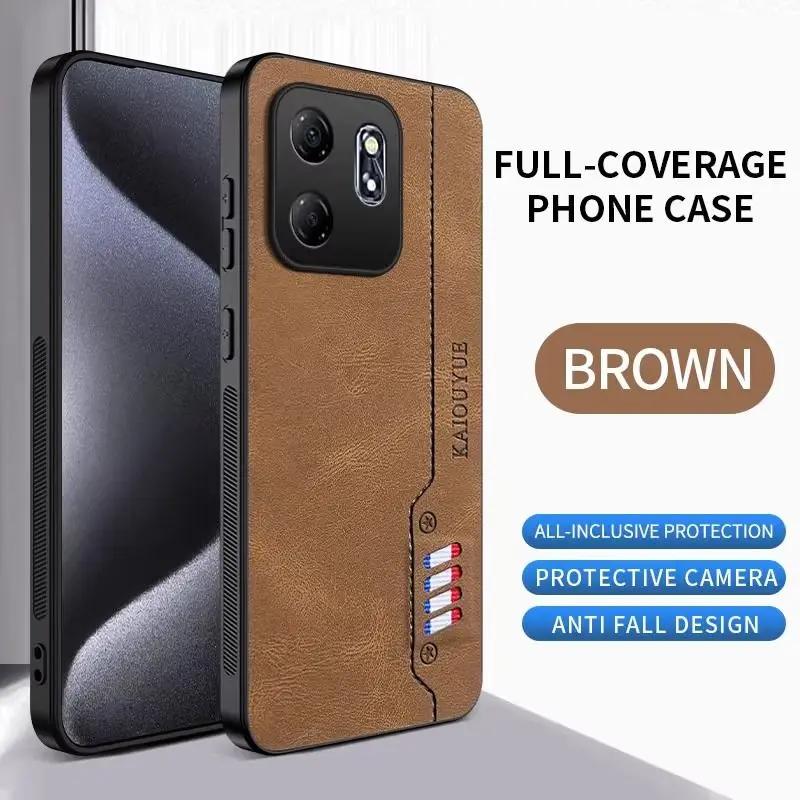 For Infinix HOT 50 Pro 5G 50I Case Luxury Frosted Leather Silicone Fashion Design For Infinix HOT 50 Pro 5G 50I Back Funda Cover