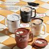400ML Milk Coffee Mug Stainless Steel Coffee Mug With Handle Portable Double Layer Sealed Leak-proof Drinking Thermal Water Cup
